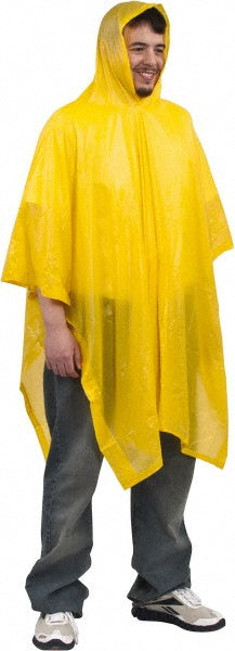 MCR Safety O40 Rain Poncho Yellow, Polyvinylchloride, Size Universal