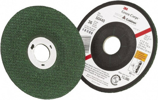 3M 7000118590 Depressed Center Wheel Type 27, 4-1/2" Dia, Ceramic