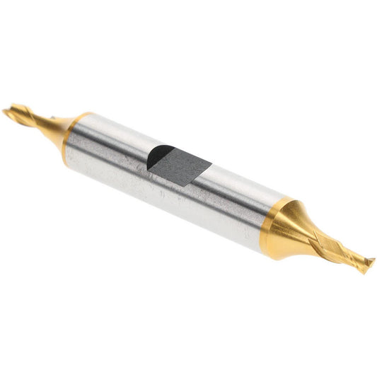 Hertel E899921315 Square End Mill 1/8" Dia, 2 Flutes, 3/16" LOC, High Speed Steel, 30 &deg Helix