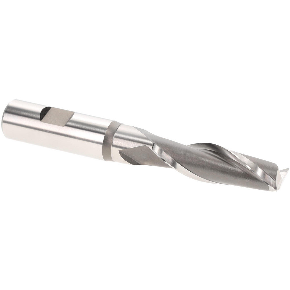 Hertel E199921309 Square End Mill 11/16" Dia, 2 Flutes, 2-1/4" LOC, High Speed Steel, 30 &deg Helix