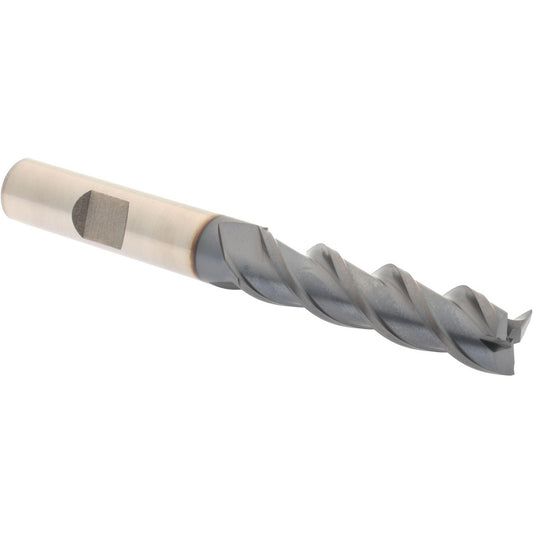 Accupro ED99921200 Square End Mill 3/8'' Dia, 1-1/2'' LOC, 3/8'' Shank Dia, 3-1/4'' OAL, 3 Flutes, Powdered Metal