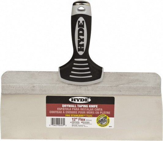 Hyde Tools 09343 Taping Knife Stainless Steel, 12" Wide