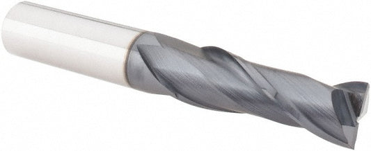Accupro EM15403201 Square End Mill 1/2'' Dia, 1-1/2'' LOC, 1/2'' Shank Dia, 3-1/2'' OAL, 2 Flutes, Solid Carbide