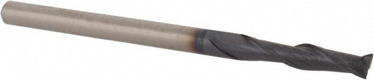 Accupro EM15400801 Square End Mill 1/8'' Dia, 5/8'' LOC, 1/8'' Shank Dia, 2'' OAL, 2 Flutes, Solid Carbide