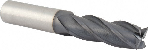 Accupro EM15304001 Square End Mill 5/8'' Dia, 1-3/4'' LOC, 5/8'' Shank Dia, 4'' OAL, 4 Flutes, Solid Carbide