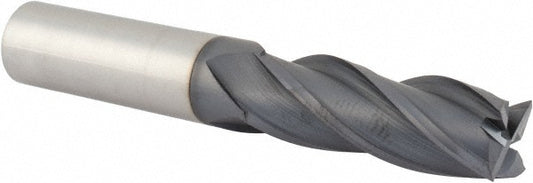 Accupro EM15304001 Square End Mill 5/8'' Dia, 1-3/4'' LOC, 5/8'' Shank Dia, 4'' OAL, 4 Flutes, Solid Carbide