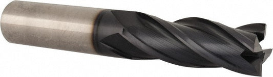 Accupro EM15304801 Square End Mill 3/4'' Dia, 2'' LOC, 3/4'' Shank Dia, 4-1/2'' OAL, 4 Flutes, Solid Carbide
