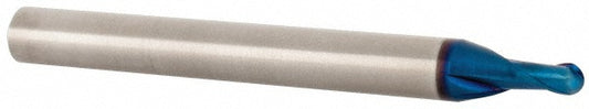 Accupro G8A43008 Ball End Mill 0.125" Dia, 0.125" LOC, 2 Flute, Solid Carbide