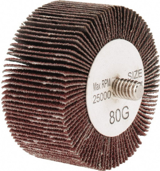 Tru-Maxx SZQC880 Mounted Flap Wheel 1" Face Width, 80 Grit, Aluminum Oxide