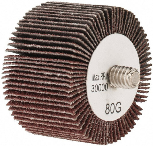Tru-Maxx SZQC580 Mounted Flap Wheel 1" Face Width, 80 Grit, Aluminum Oxide