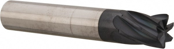 Accupro 2500227 Corner Radius End Mill 3/8" Dia, 1" LOC, 0.0300" Radius, 6 Flute, Solid Carbide