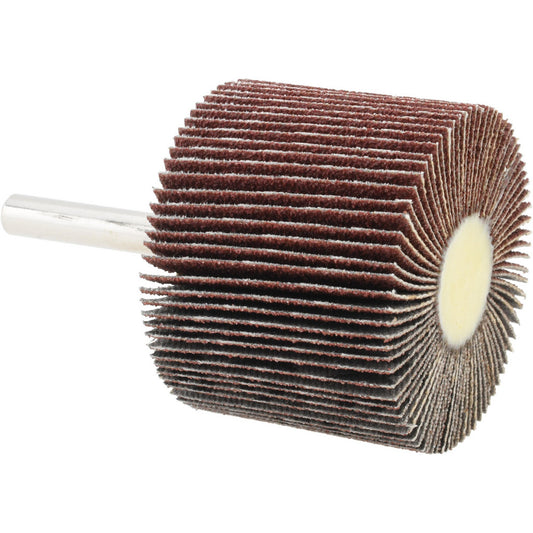 Tru-Maxx SZMFW860 Mounted Flap Wheel 2" Dia, 1-1/2" Face Width, 60 Grit, Aluminum Oxide