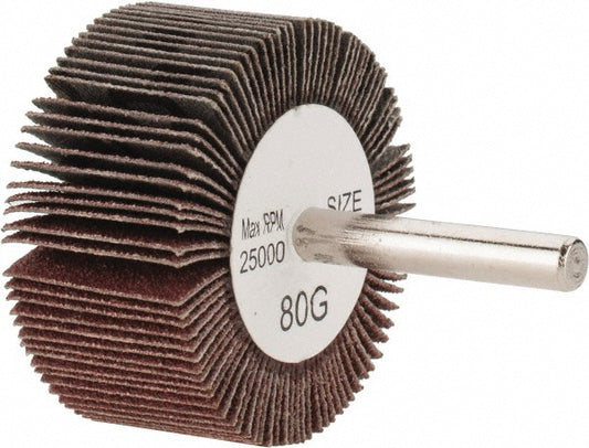 Tru-Maxx SZMFW780 Mounted Flap Wheel 2" Dia, 1" Face Width, 80 Grit, Aluminum Oxide