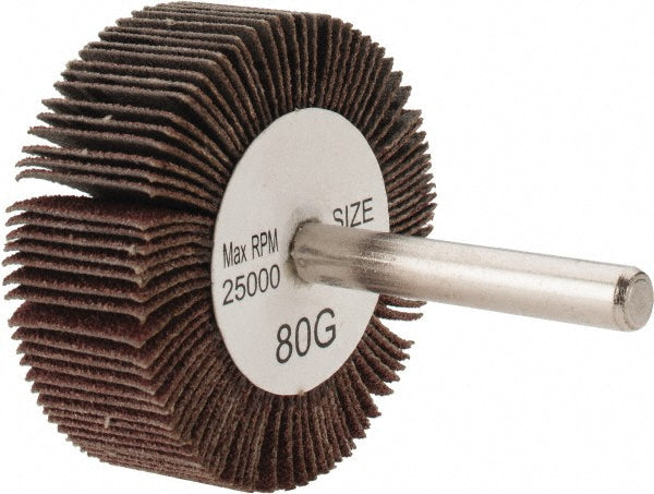 Tru-Maxx SZMFW680 Mounted Flap Wheel 2" Dia, 3/4" Face Width, 80 Grit, Aluminum Oxide