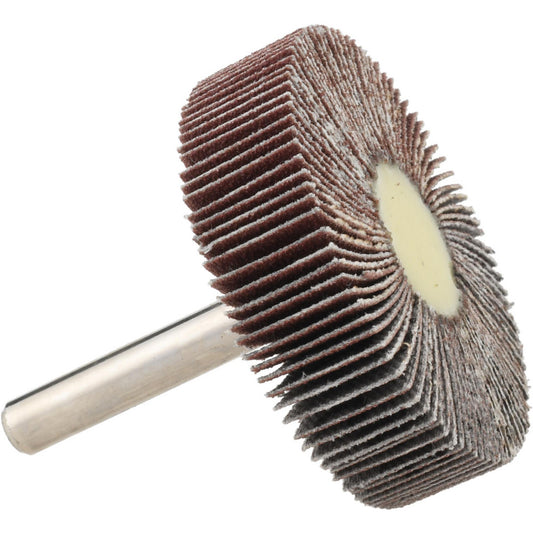 Tru-Maxx SZMFW5120 Mounted Flap Wheel 2" Dia, 1/2" Face Width, 120 Grit, Aluminum Oxide