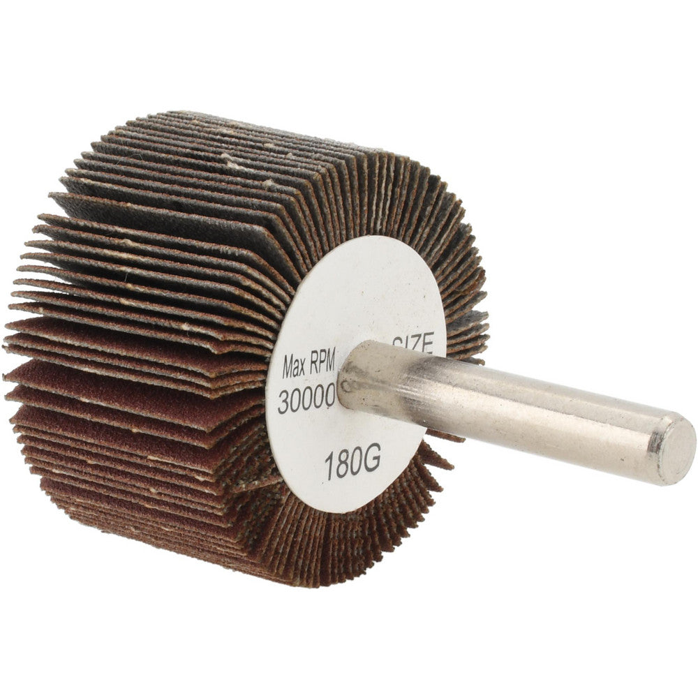 Tru-Maxx SZMFW4180 Mounted Flap Wheel 1-1/2" Dia, 1" Face Width, 180 Grit, Aluminum Oxide