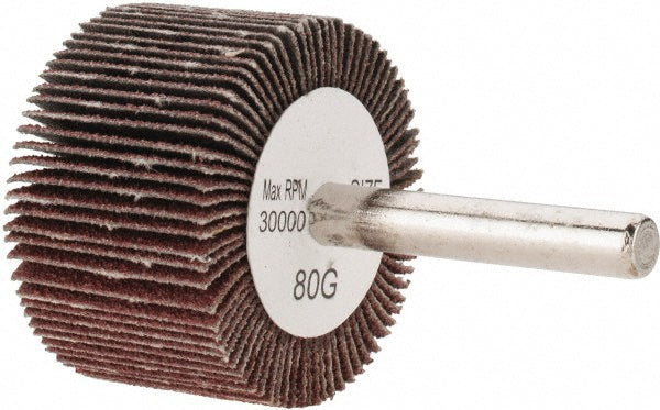 Tru-Maxx SZMFW480 Mounted Flap Wheel 1-1/2" Dia, 1" Face Width, 80 Grit, Aluminum Oxide