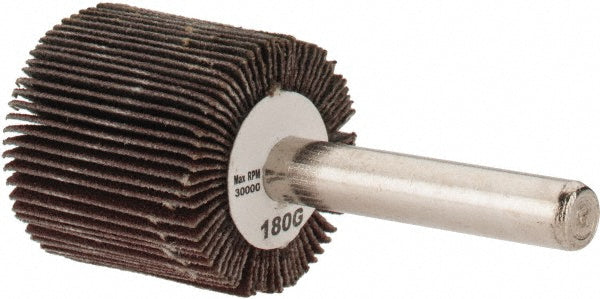 Tru-Maxx SZMFW2180 Mounted Flap Wheel 1" Dia, 1" Face Width, 180 Grit, Aluminum Oxide