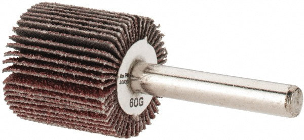 Tru-Maxx SZMFW260 Mounted Flap Wheel 1" Dia, 1" Face Width, 60 Grit, Aluminum Oxide