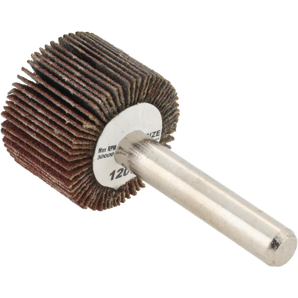 Tru-Maxx SZMFW1120 Mounted Flap Wheel 1" Dia, 5/8" Face Width, 120 Grit, Aluminum Oxide