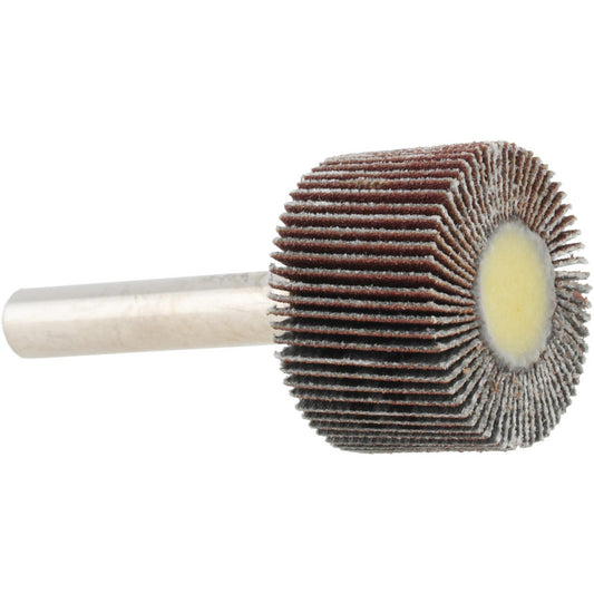 Tru-Maxx SZMM2180 Mounted Flap Wheel 1" Dia, 5/8" Face Width, 180 Grit, Aluminum Oxide