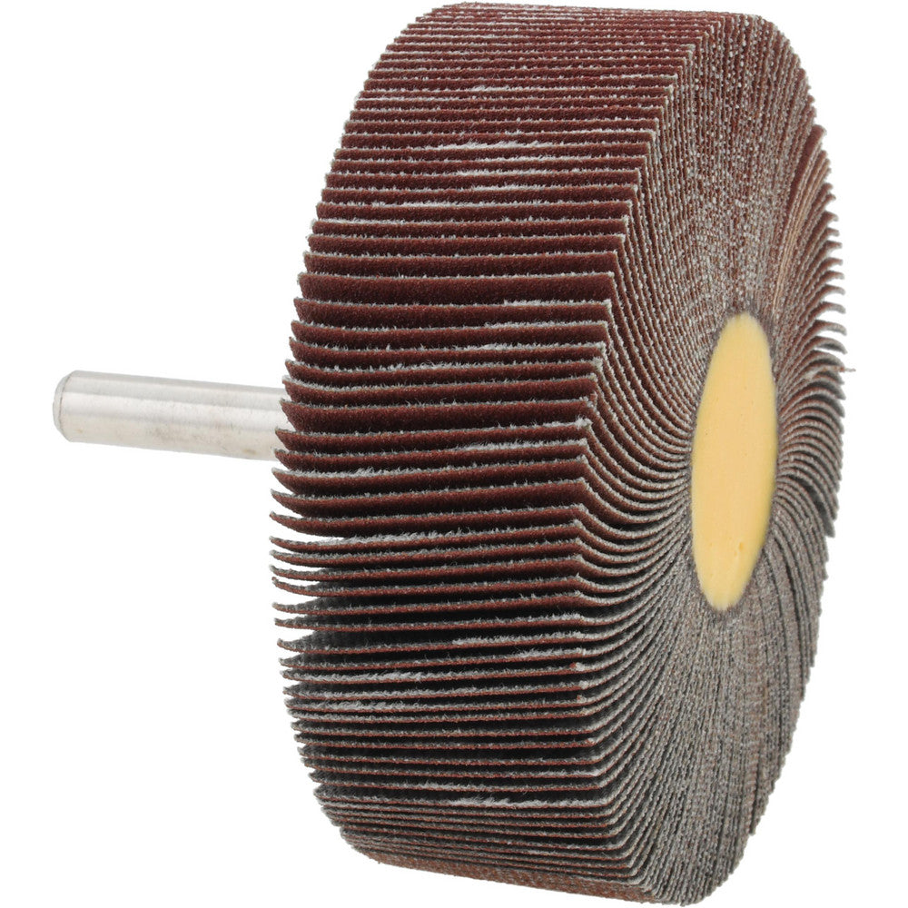 Tru-Maxx SZMFW13180 Mounted Flap Wheel 3" Dia, 1" Face Width, 180 Grit, Aluminum Oxide