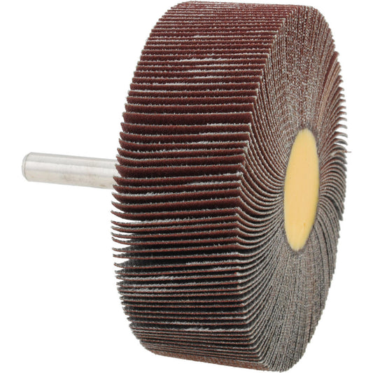 Tru-Maxx SZMFW13180 Mounted Flap Wheel 3" Dia, 1" Face Width, 180 Grit, Aluminum Oxide