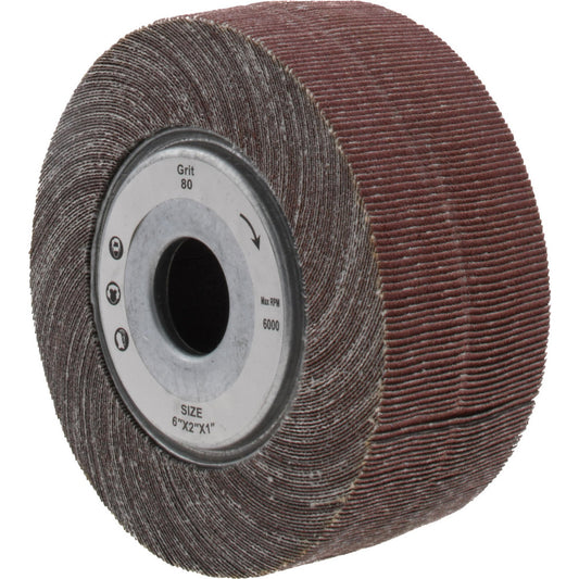 Tru-Maxx SZUFW6280 6 x 2" 80 Grit Aluminum Oxide Unmounted Flap Wheel
