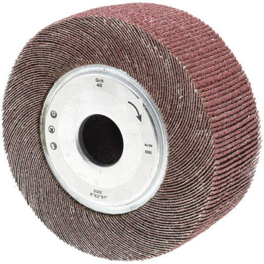 Tru-Maxx SZUFW740 6 x 2" 40 Grit Aluminum Oxide Unmounted Flap Wheel