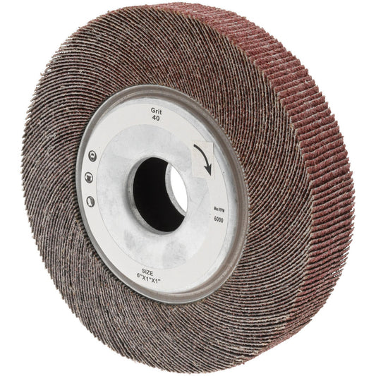 Tru-Maxx SZUFW540 6 x 1" 40 Grit Aluminum Oxide Unmounted Flap Wheel