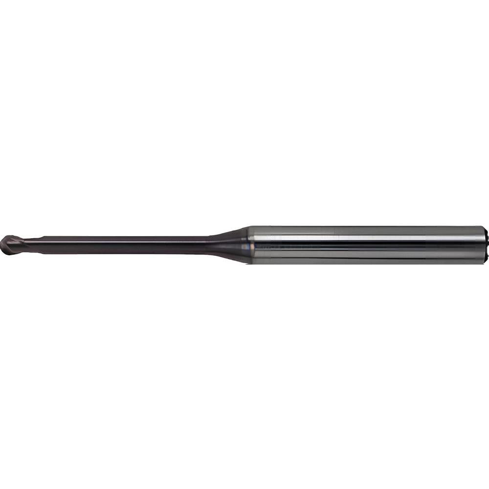 Mitsubishi 510377 Ball End Mills Mill Diameter (Decimal Inch) 0.0394  Mill Diameter (mm) 1.00  Number Of Flutes 2  End Mill Material Solid Carbide  Length of Cut (Decimal Inch) 0.0315  Length of Cut (mm) 0.80