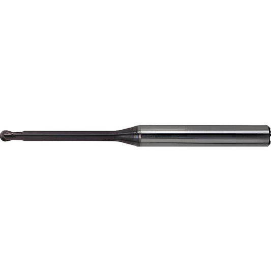 Mitsubishi 510377 Ball End Mills Mill Diameter (Decimal Inch) 0.0394  Mill Diameter (mm) 1.00  Number Of Flutes 2  End Mill Material Solid Carbide  Length of Cut (Decimal Inch) 0.0315  Length of Cut (mm) 0.80