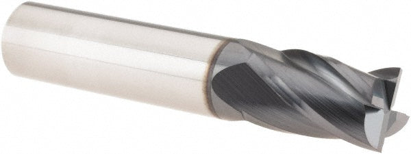 Kyocera SGS Precision Tools 31259 Square End Mill 3/8" Dia, 5/8" LOC, 4 Flute, Solid Carbide
