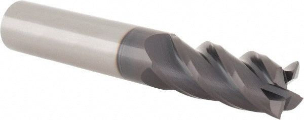 Kyocera SGS Precision Tools 36532 Square End Mill  0.4375" Dia, 1" LOC, 0.4375" Shank Dia, 2.75" OAL, 4 Flutes, Solid Carbide