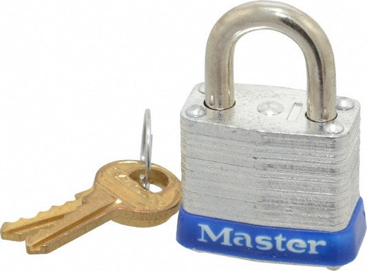 Master Lock 7 Padlock Laminated Steel, Keyed Different, 1-1/8" Wide