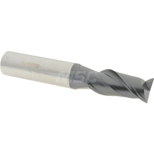 Accupro 87809760 Corner Radius End Mill 1/2" Dia, 1" LOC, 0.015" Radius, 2 Flutes, Solid Carbide