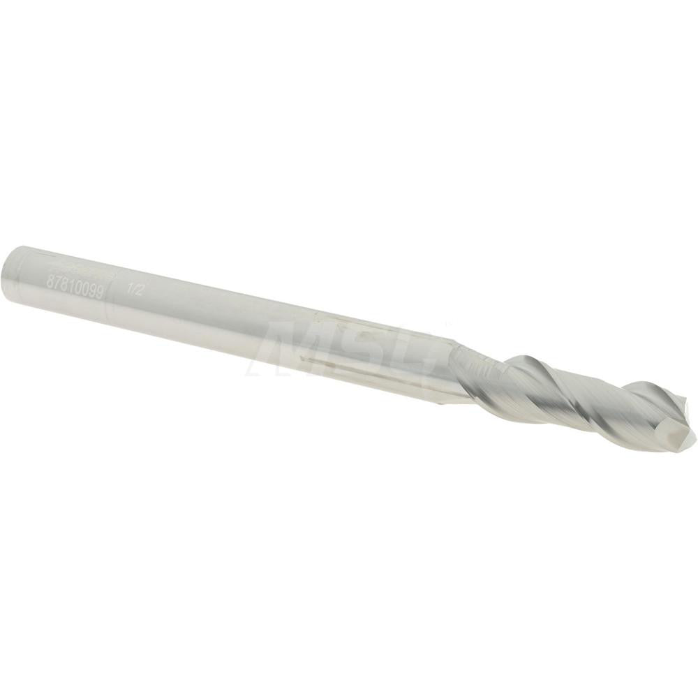 Accupro 87810099 Square End Mill 1/2'' Dia, 1-1/2'' LOC, 1/2'' Shank Dia, 6'' OAL, 2 Flutes, Solid Carbide