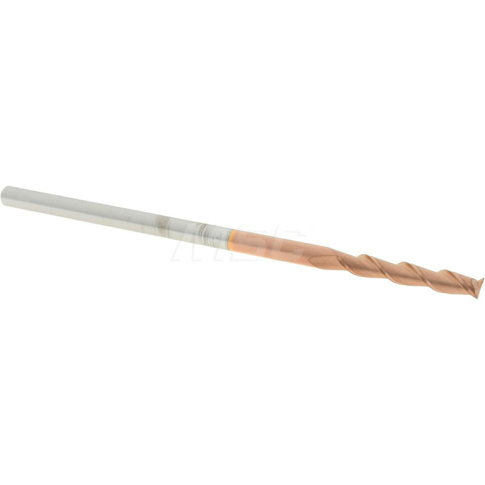 Accupro 87810131 Square End Mill 1/8'' Dia, 3/4'' LOC, 1/8'' Shank Dia, 3'' OAL, 2 Flutes, Solid Carbide