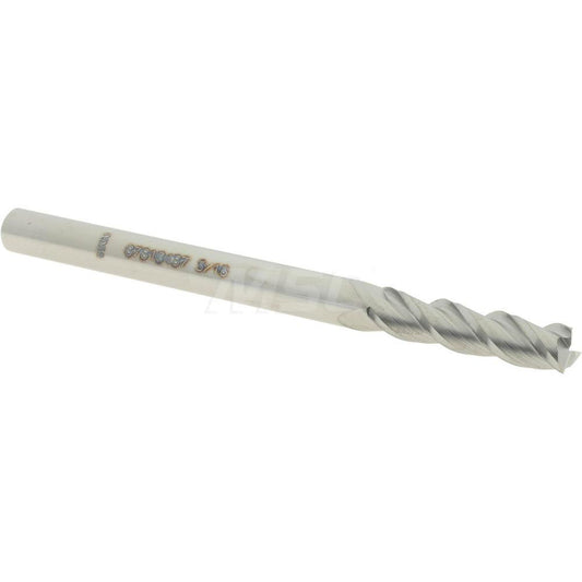 Accupro 87810487 Square End Mill 3/16'' Dia, 3/4'' LOC, 3/16'' Shank Dia, 2-1/2'' OAL, 3 Flutes, Solid Carbide