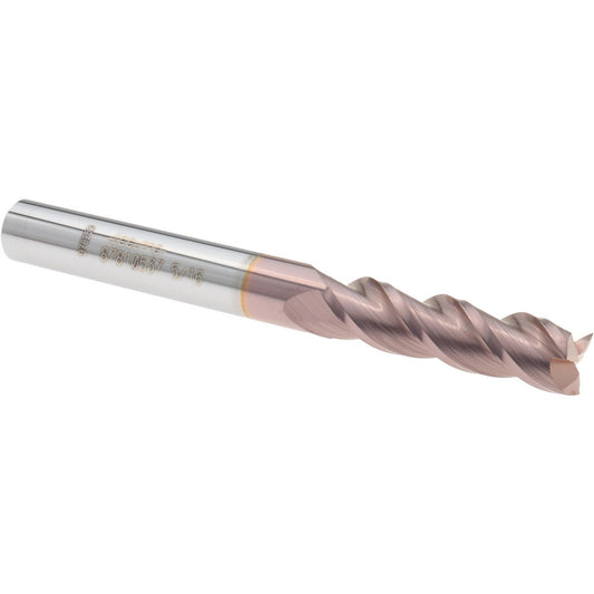 Accupro 87810537 Square End Mill 5/16'' Dia, 1-1/8'' LOC, 5/16'' Shank Dia, 3'' OAL, 3 Flutes, Solid Carbide
