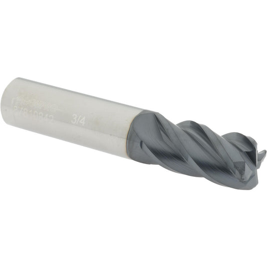 Accupro 87810842 Corner Radius End Mill 3/4" Dia, 1-1/2" LOC, 0.09" Radius, 4 Flutes, Solid Carbide