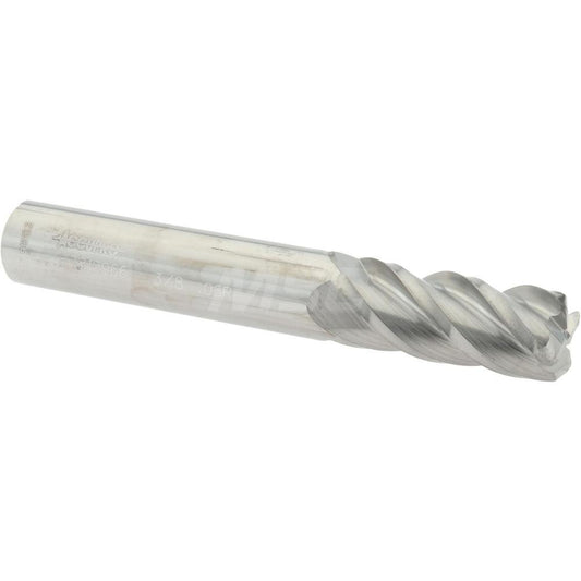 Accupro 87810966 Corner Radius End Mill 3/8" Dia, 7/8" LOC, 0.06" Radius, 4 Flutes, Solid Carbide