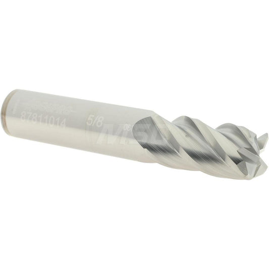 Accupro 87811014 Corner Radius End Mill 5/8" Dia, 1-1/4" LOC, 0.06" Radius, 4 Flutes, Solid Carbide