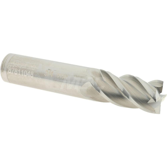 Accupro 87811048 Corner Radius End Mill 3/4" Dia, 1-1/2" LOC, 0.015" Radius, 4 Flutes, Solid Carbide