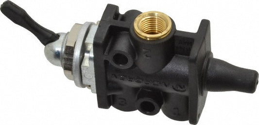 Norgren 03040322 Manually Operated Valve 0.25" NPT Outlet, Packed Spool, Toggle Actuated