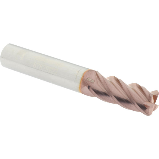 Accupro 87829222 Corner Radius End Mill 3/8" Dia, 7/8" LOC, 0.06" Radius, 4 Flutes, Solid Carbide
