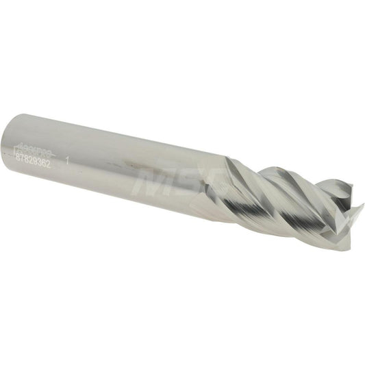 Accupro 87829362 Square End Mill 1'' Dia, 2'' LOC, 1'' Shank Dia, 6'' OAL, 4 Flutes, Solid Carbide
