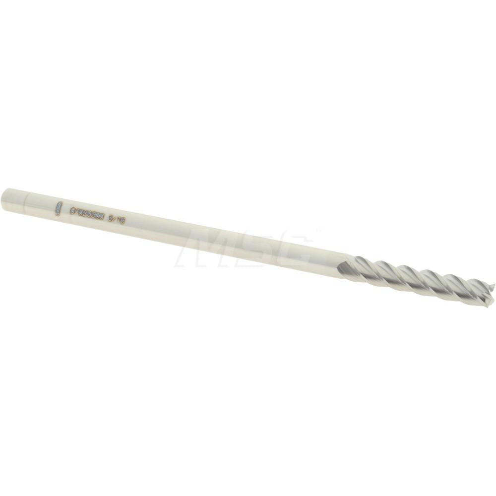 Accupro 87829388 Square End Mill 3/16'' Dia, 1'' LOC, 3/16'' Shank Dia, 4'' OAL, 4 Flutes, Solid Carbide