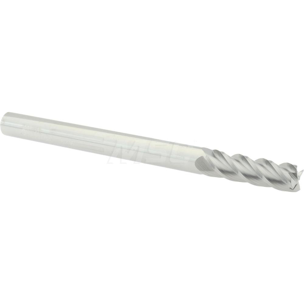 Accupro 87829404 Square End Mill 5/16'' Dia, 1'' LOC, 5/16'' Shank Dia, 4'' OAL, 4 Flutes, Solid Carbide