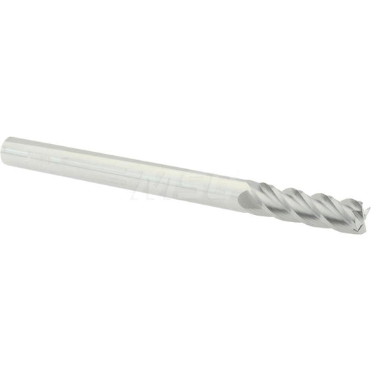 Accupro 87829404 Square End Mill 5/16'' Dia, 1'' LOC, 5/16'' Shank Dia, 4'' OAL, 4 Flutes, Solid Carbide